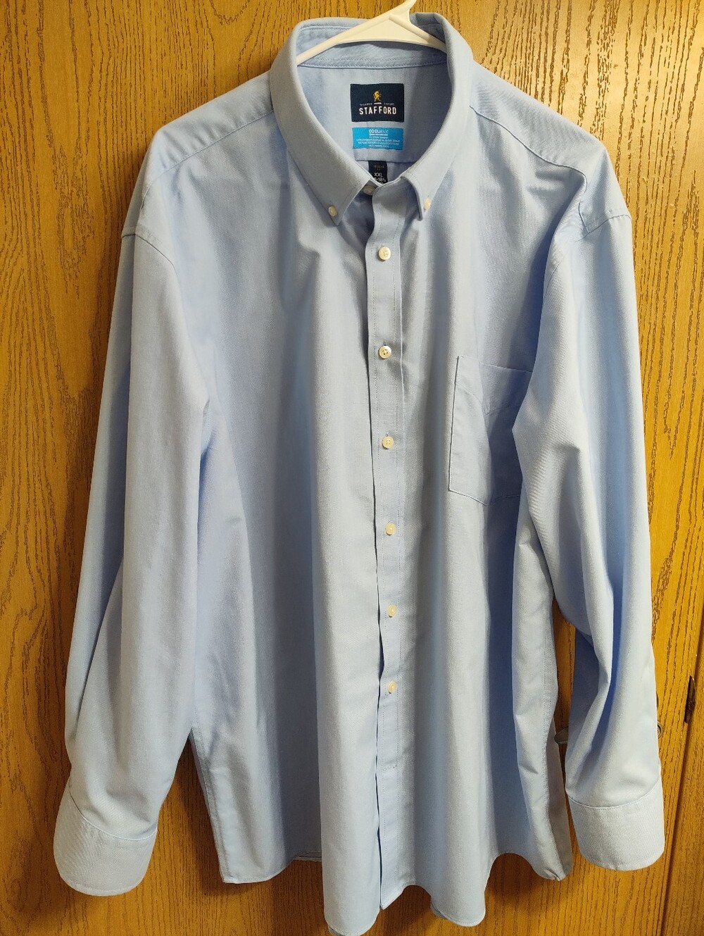 Stafford Men's Pale Blue Button-Down Dress Shirt